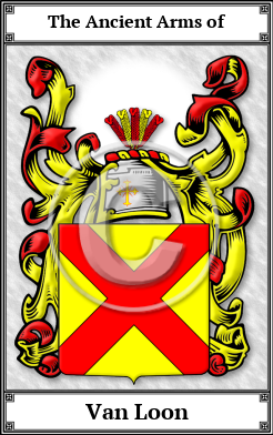 Van Loon Family Crest Download (JPG)  Book Plated - 150 DPI